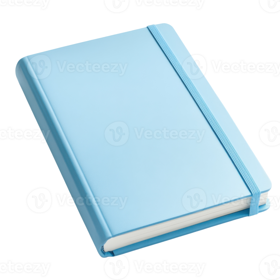 Light Blue Hardcover Notebook for Note-taking, Journaling, and Study on Transparent Background png