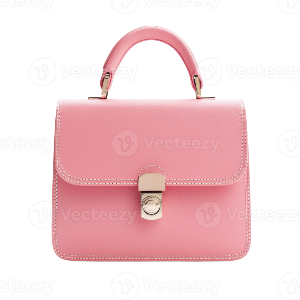 Pink Purse Isolated on White Background for Fashion and Retail Use on Transparent Background png