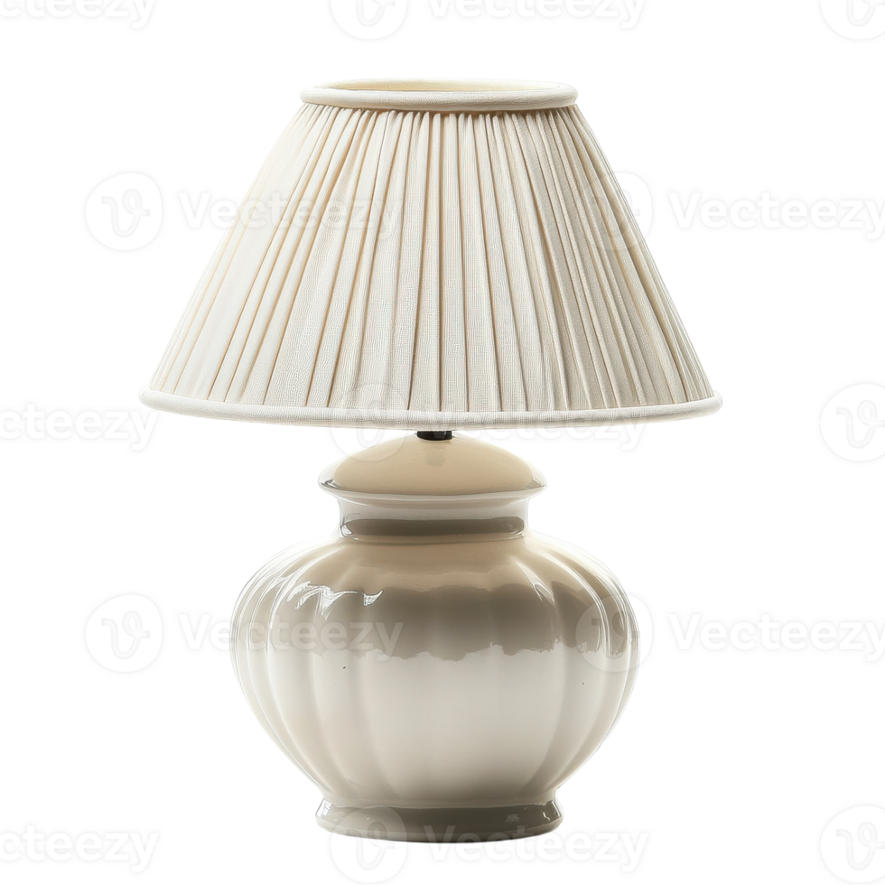 Stylish Small White Table Lamp for Modern Interiors on Transparent Background png