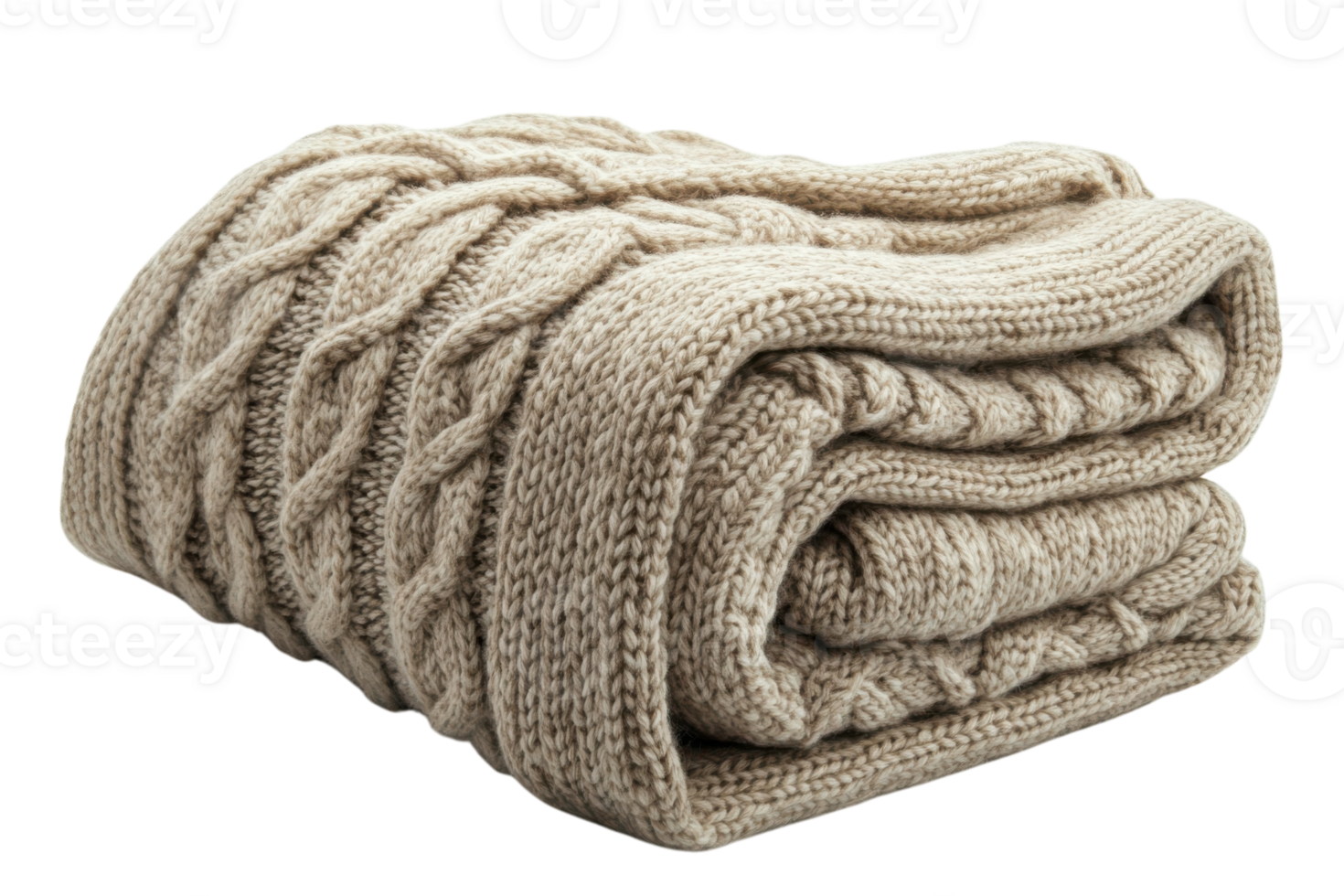 Soft knitted blanket displayed on a neutral background, perfect for cozy evenings and adding warmth to any room png