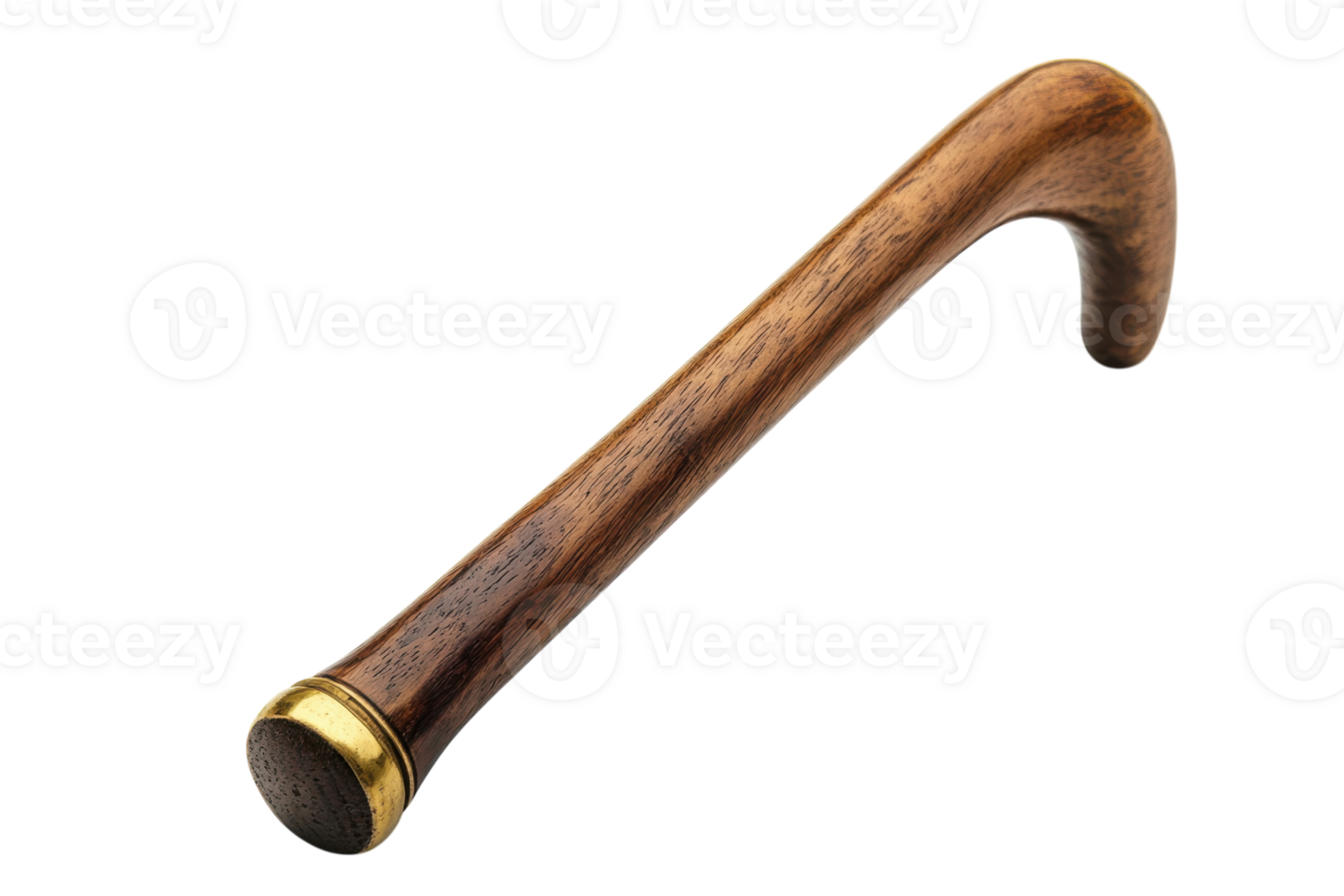 Elegant wooden walking cane designed for support, balance, and style, ideal for all ages png