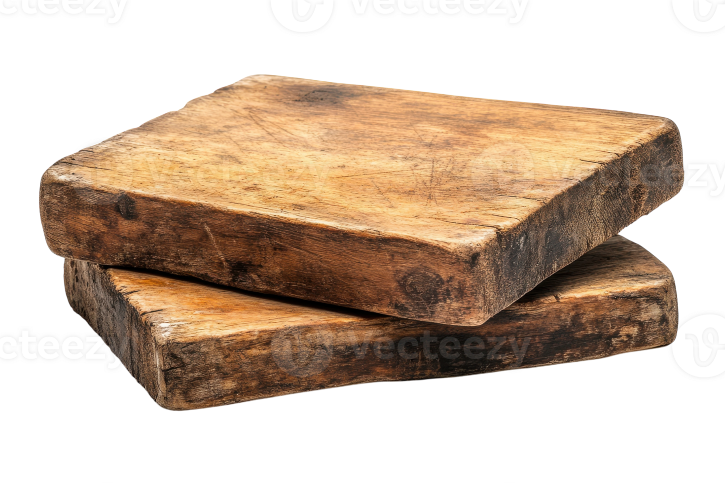Rustic wooden blocks stacked on a surface for crafts or home decor use in a workshop setting png