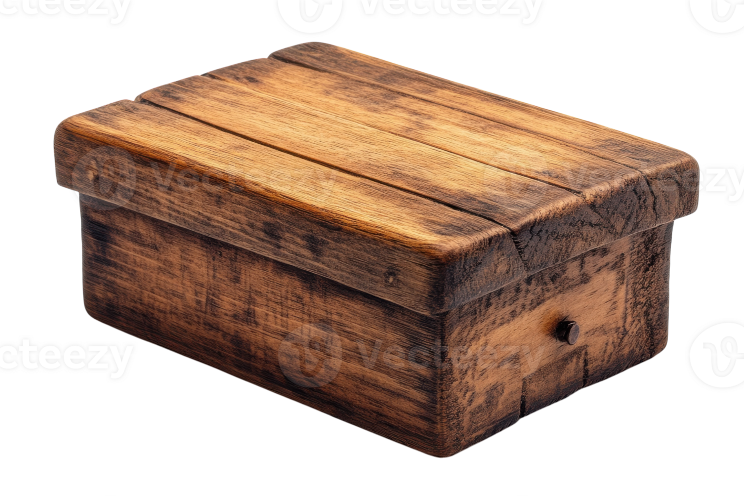 Crafted wooden box showcasing rustic appeal with handcrafted design elements png
