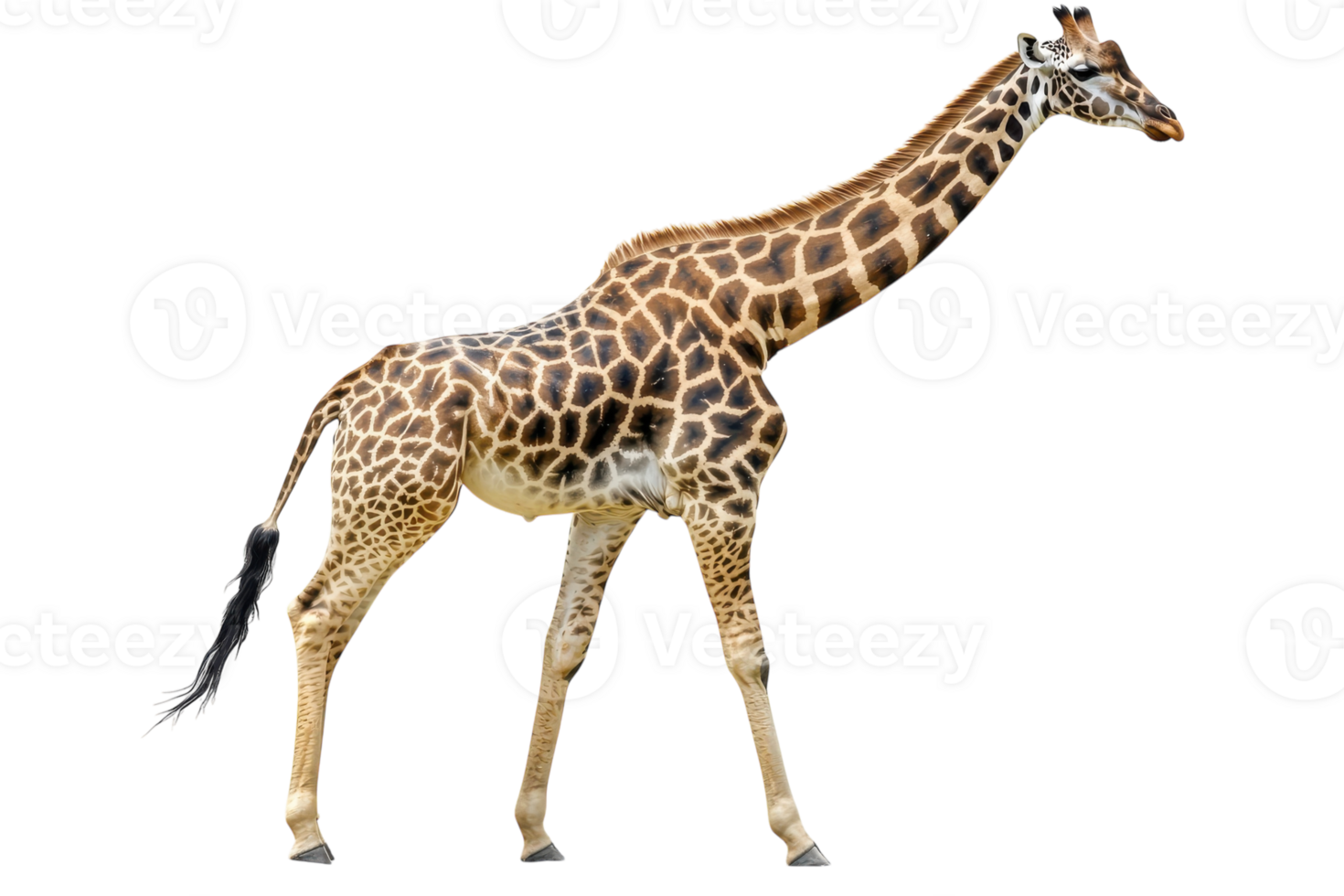 giraff gående graciöst i en ljus och öppen miljö under dagsljus timmar png