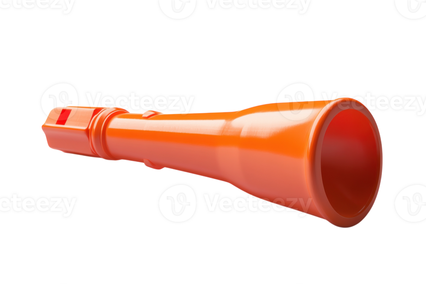 Bright orange megaphone resting on a flat surface ready for use at events or gatherings png