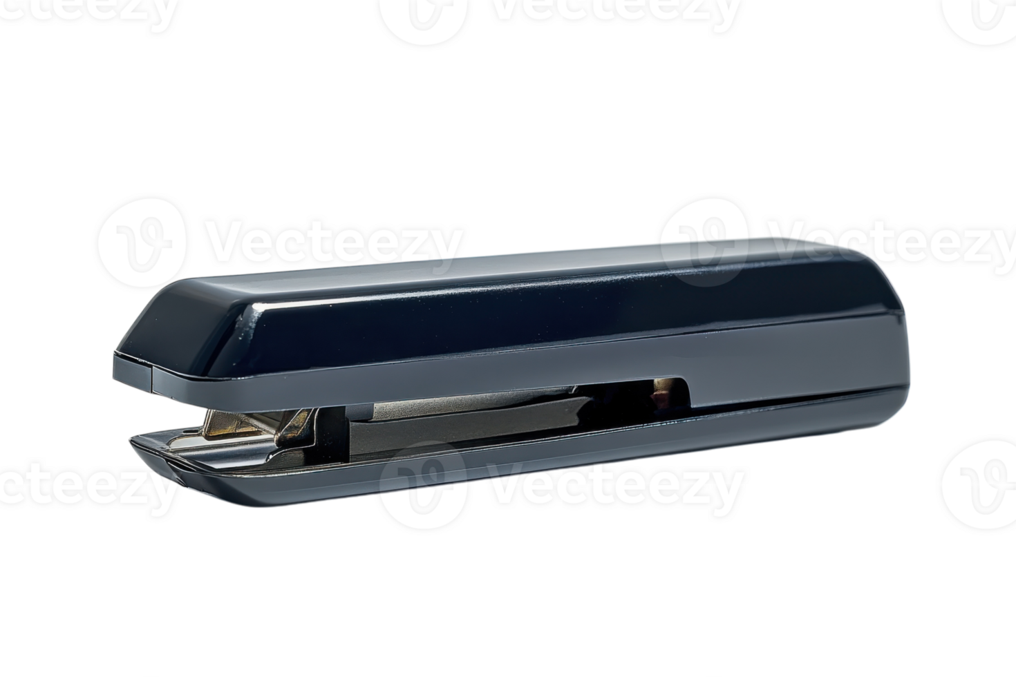 Stapler placed on a plain surface ready for use in an office setting png