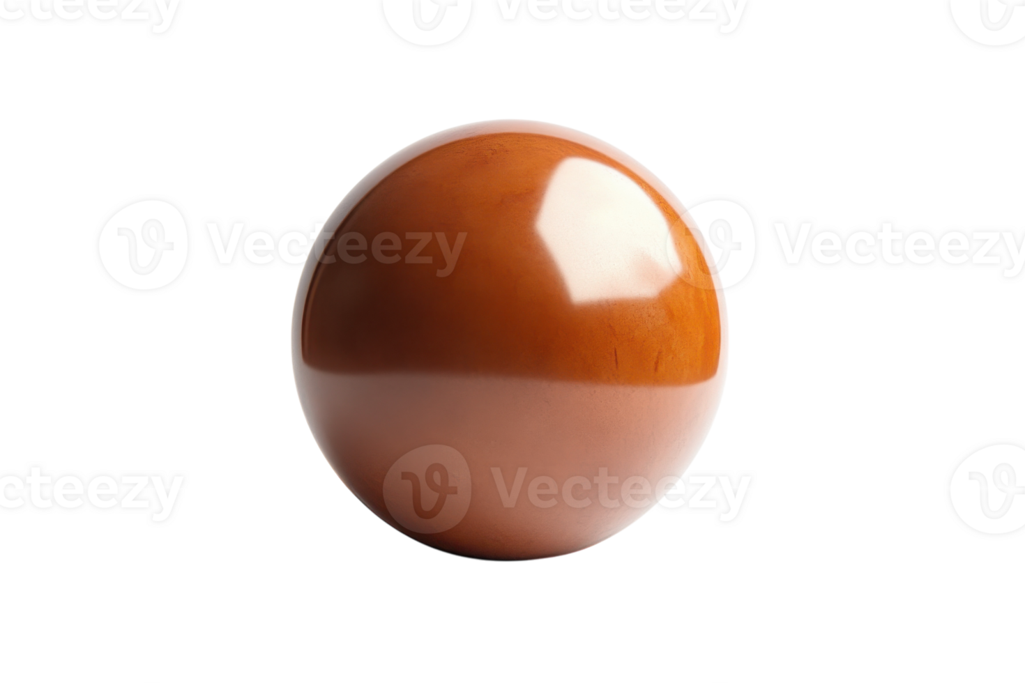 Spherical sculpture crafted from polished wood displayed on a white surface under soft lighting in a modern setting png