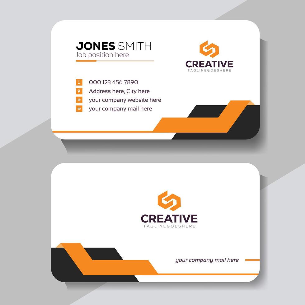 Style Professional business card tamplate vector