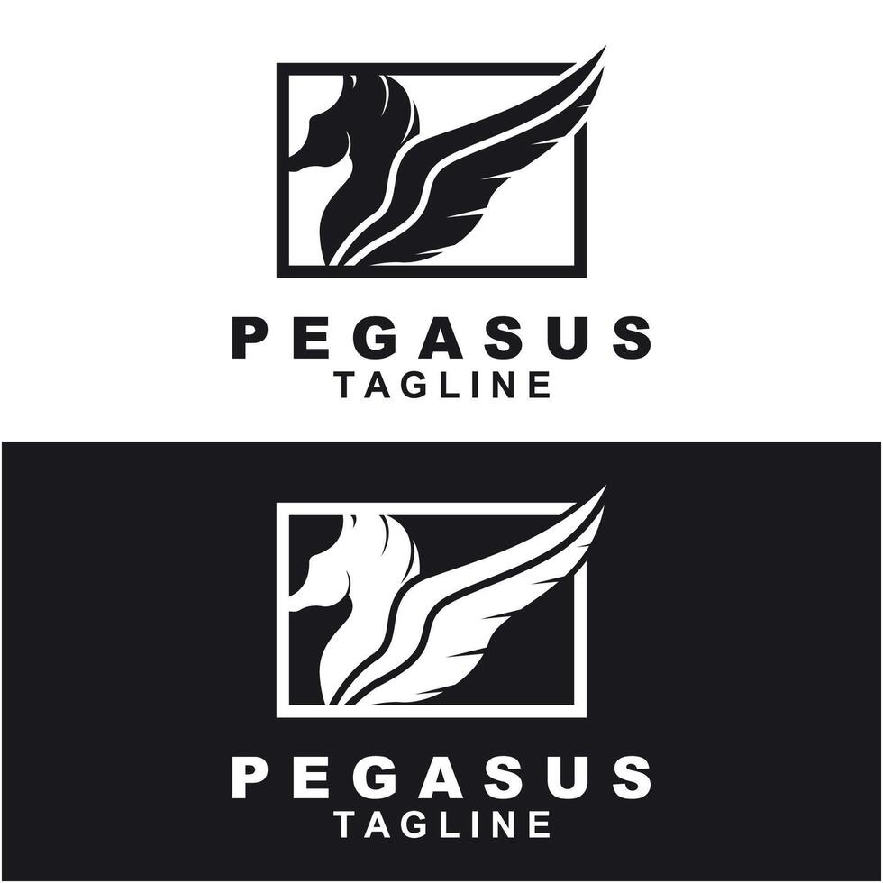 set of pegasus logo icon design. logo is suitable for agents travel, freight forwarding, transportation, adventure and expedition vector