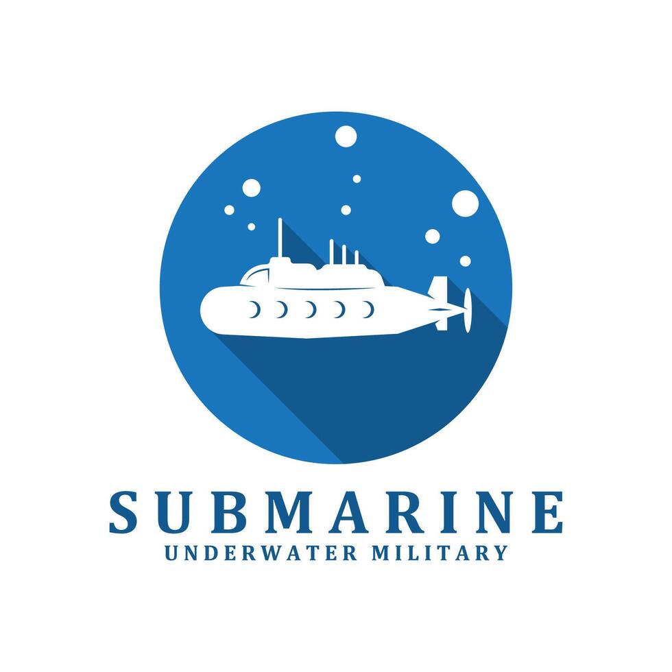 submarine logo icon illustration design vector