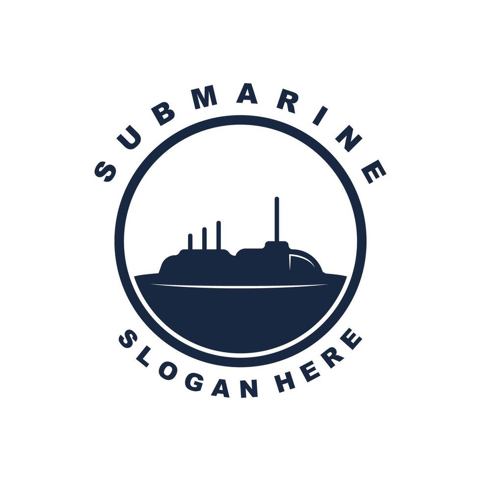 submarine logo icon vector
