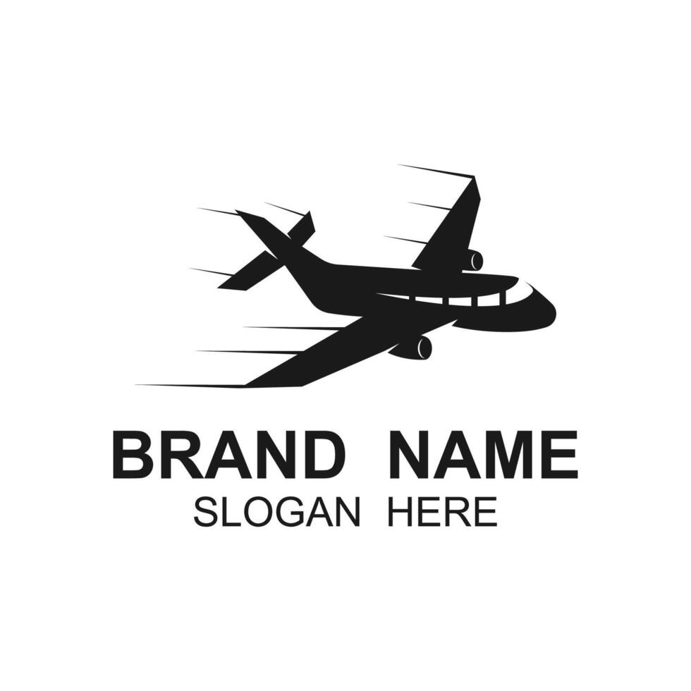 simple airplane logo design vector