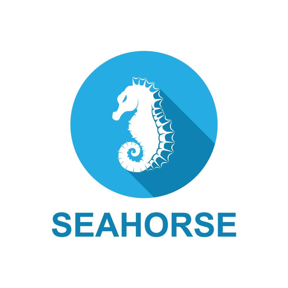 seahorse logo illustration with simple design. vector