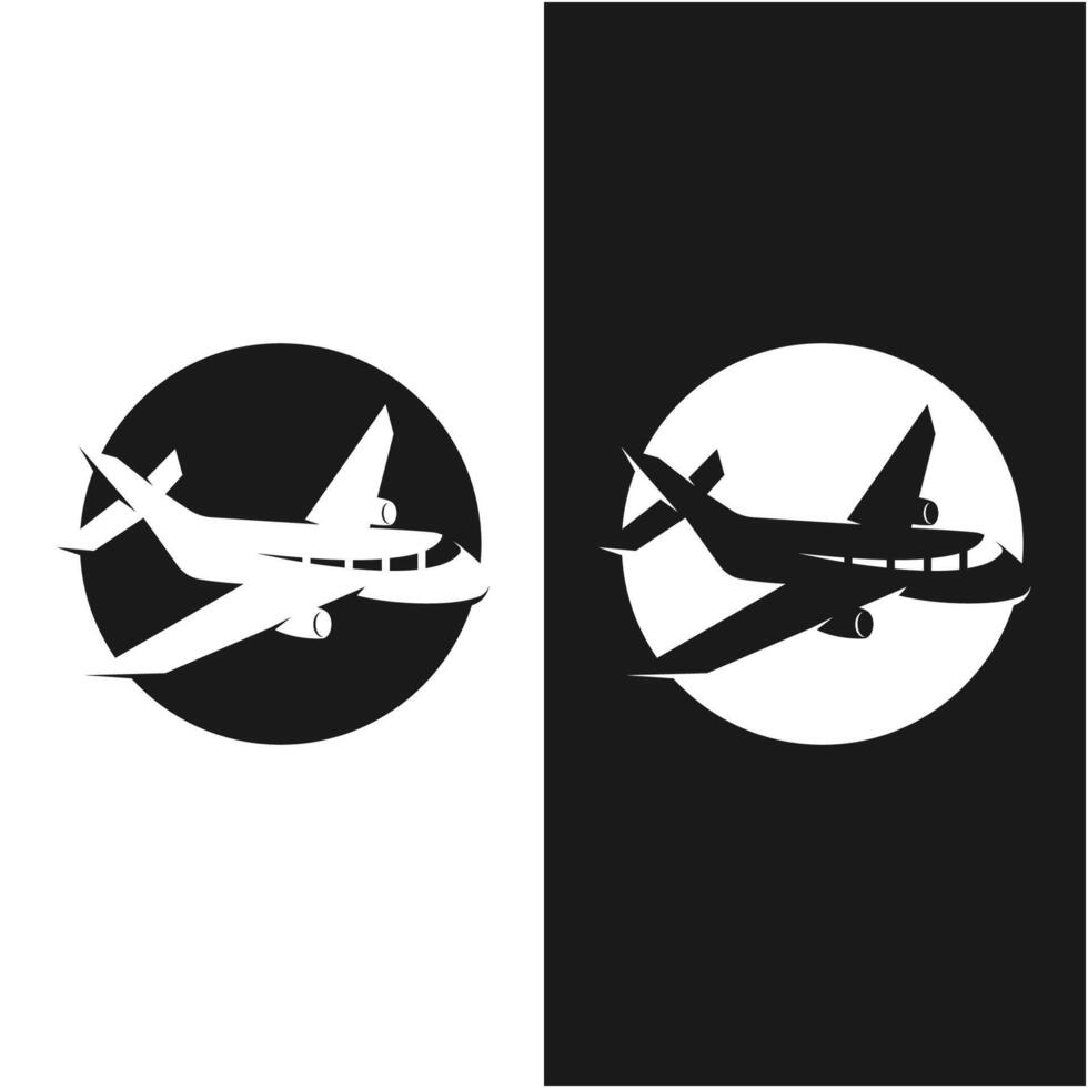 set of airplane logo design. vector