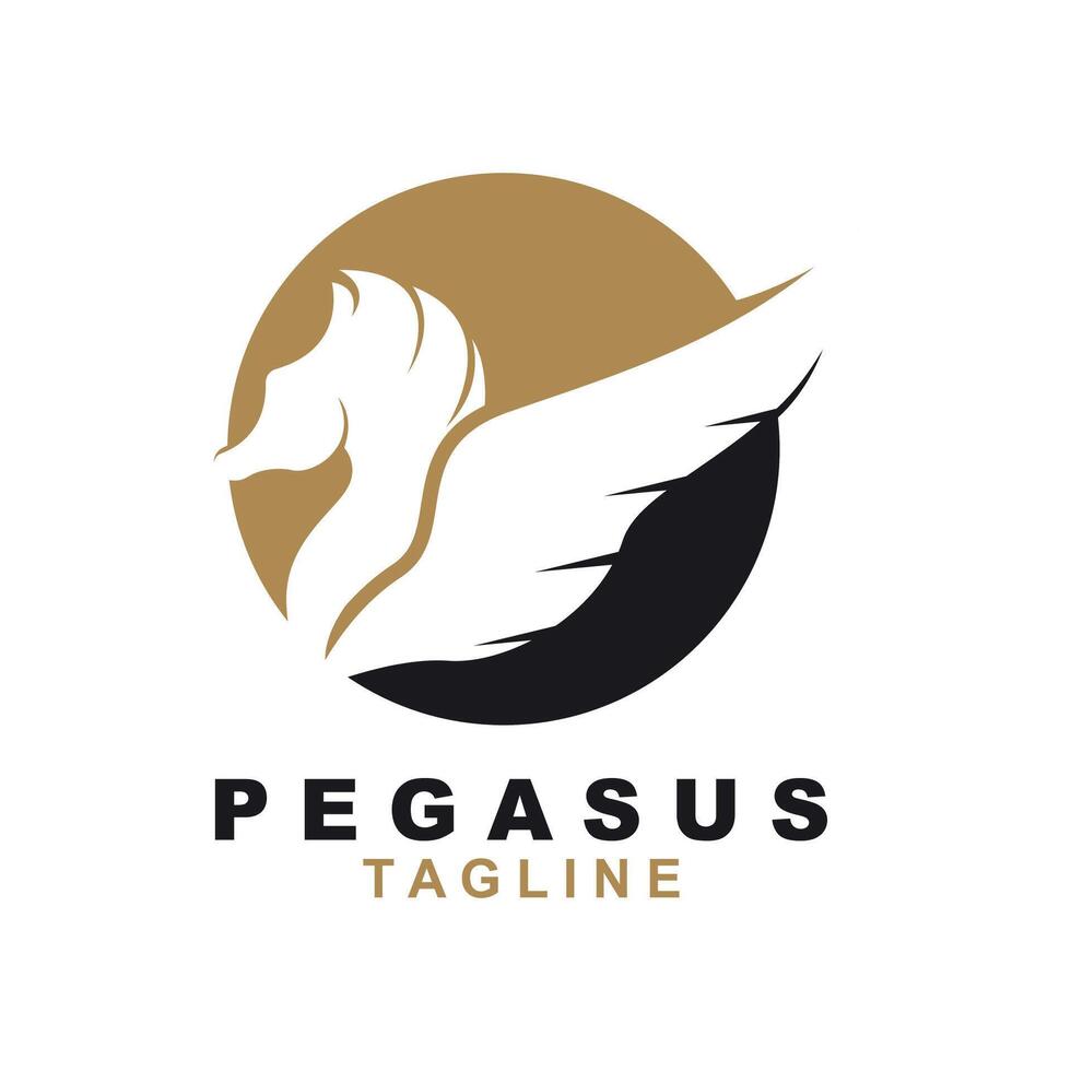 pegasus logo icon illustration design vector