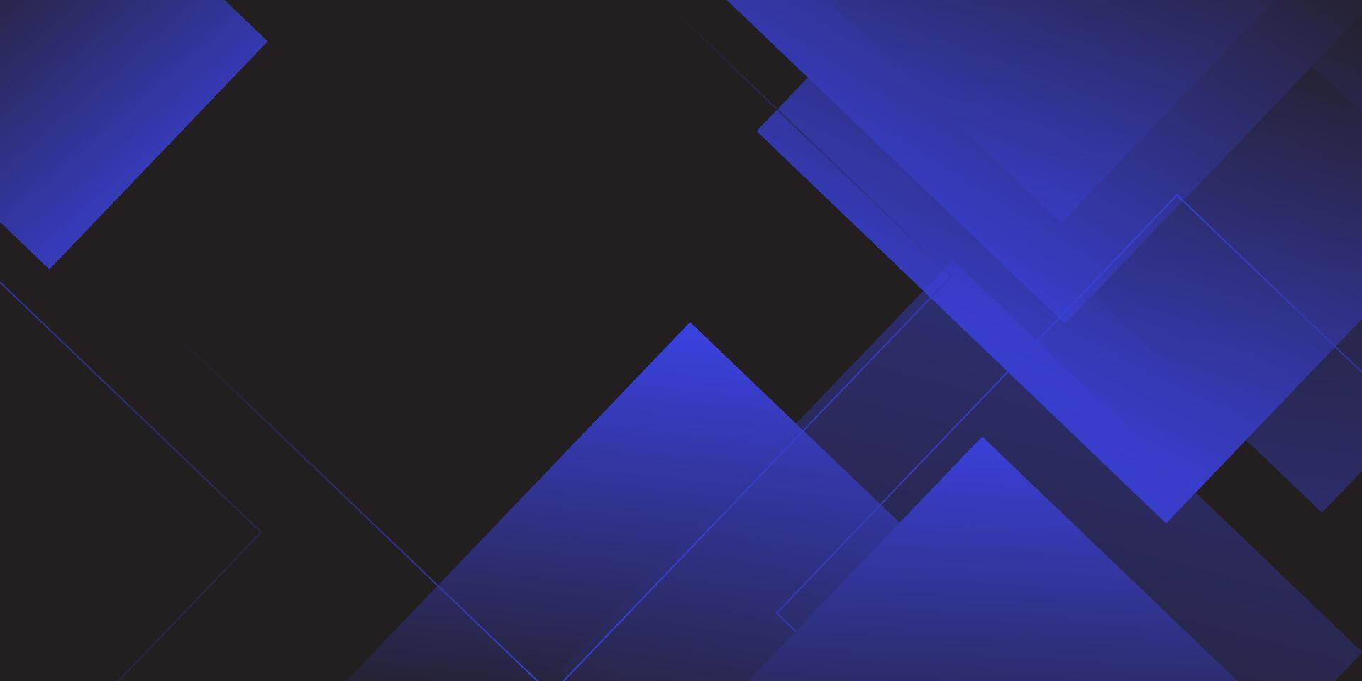 Abstract blue geometric background overlap template with simple square pattern. Black background with trendy shape design. Eps10 vector