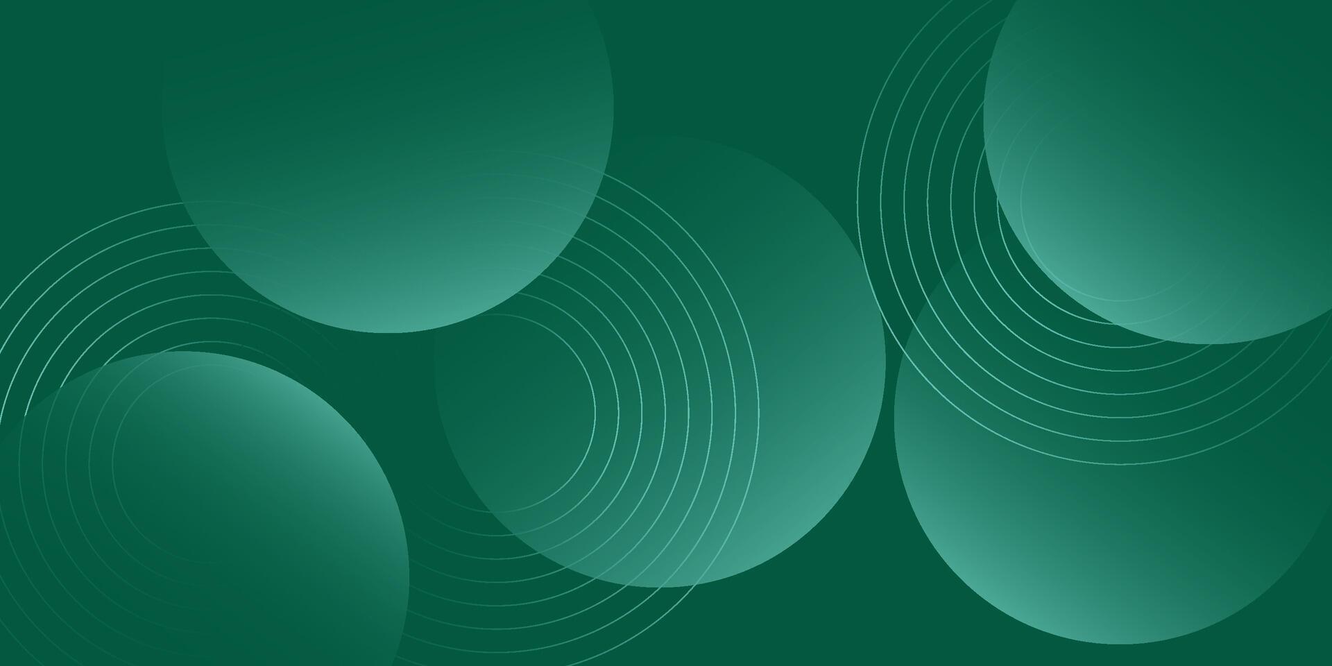 Abstract green circle background template with bright lines. Futuristic background with simple pattern design. eps10 vector