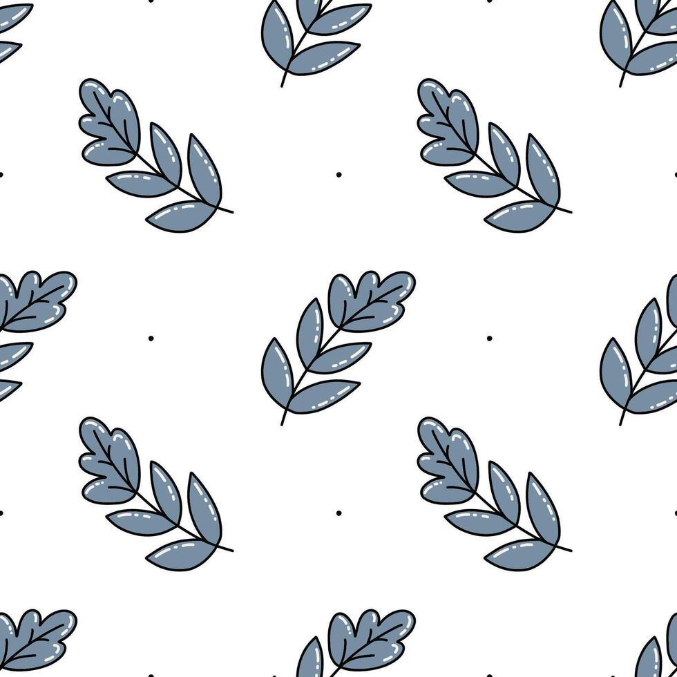 Seamless pattern on the background of cheerful leaves for fabric. vector