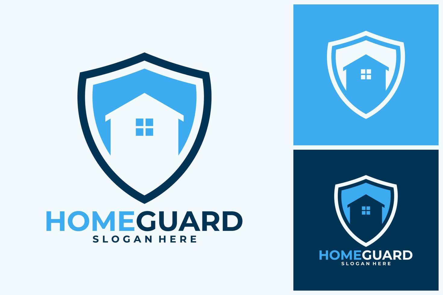 Home Security Guard Shield Logo Design vector