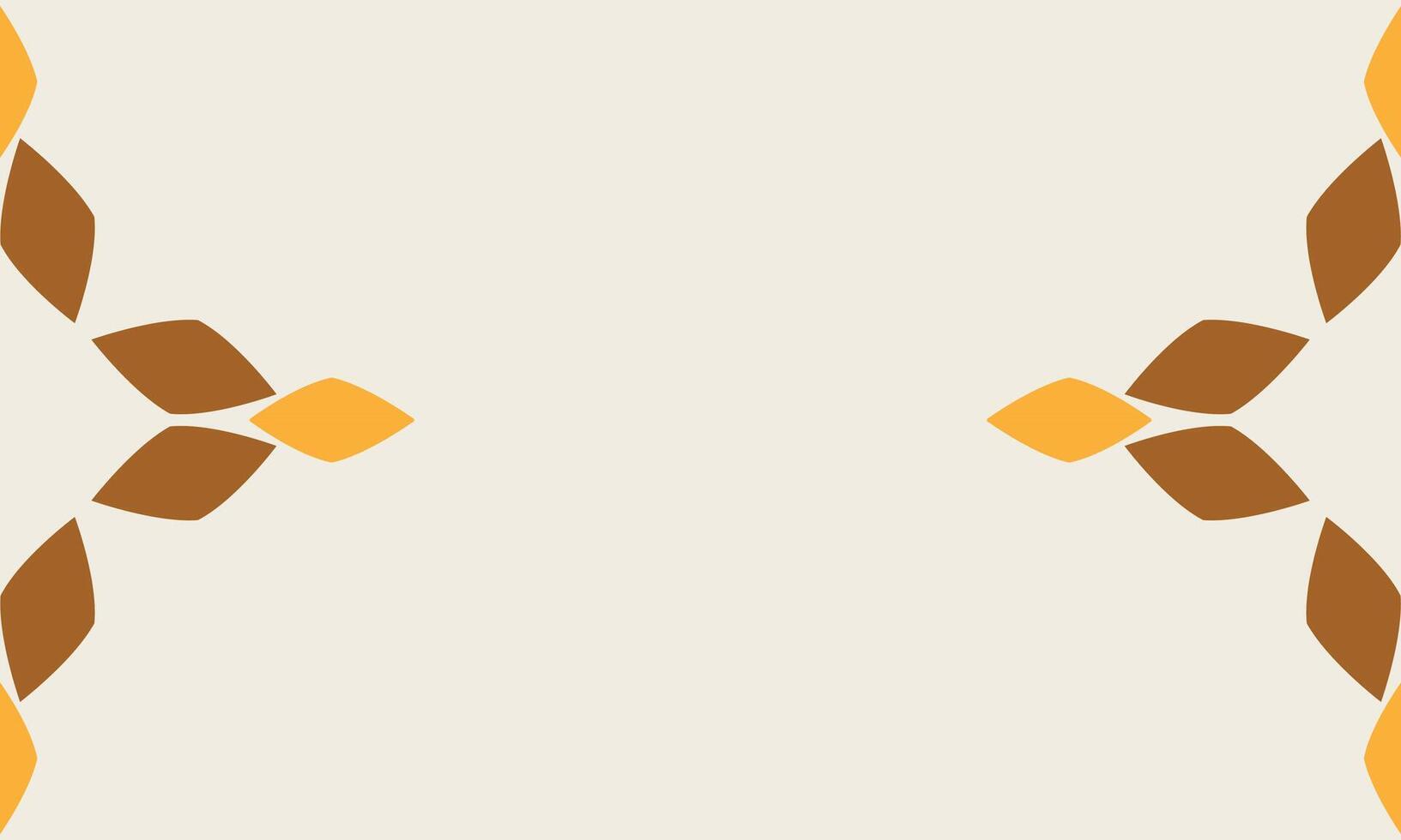 brown and orange pattern of leaves in white background vector