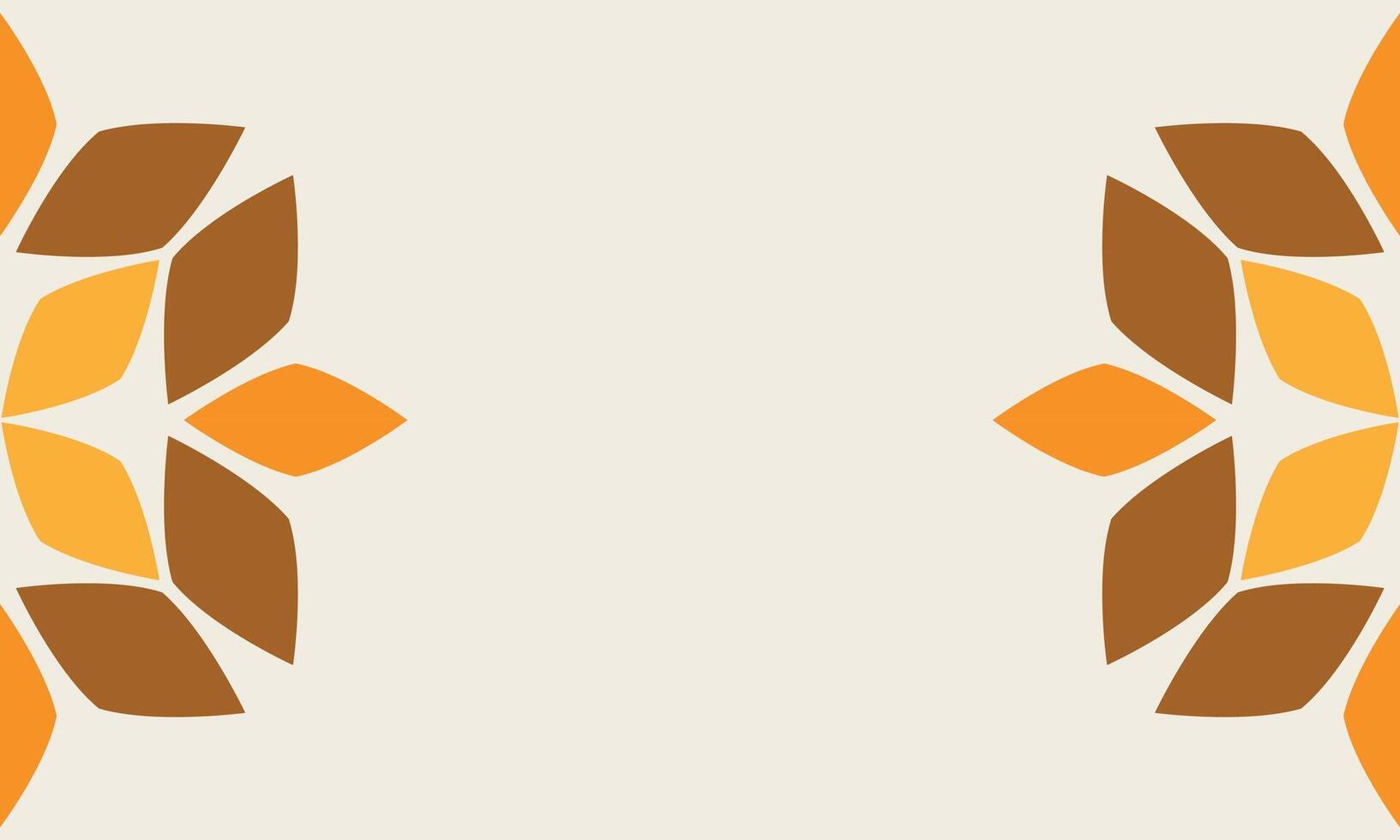 orange pattern of leaves in white background vector
