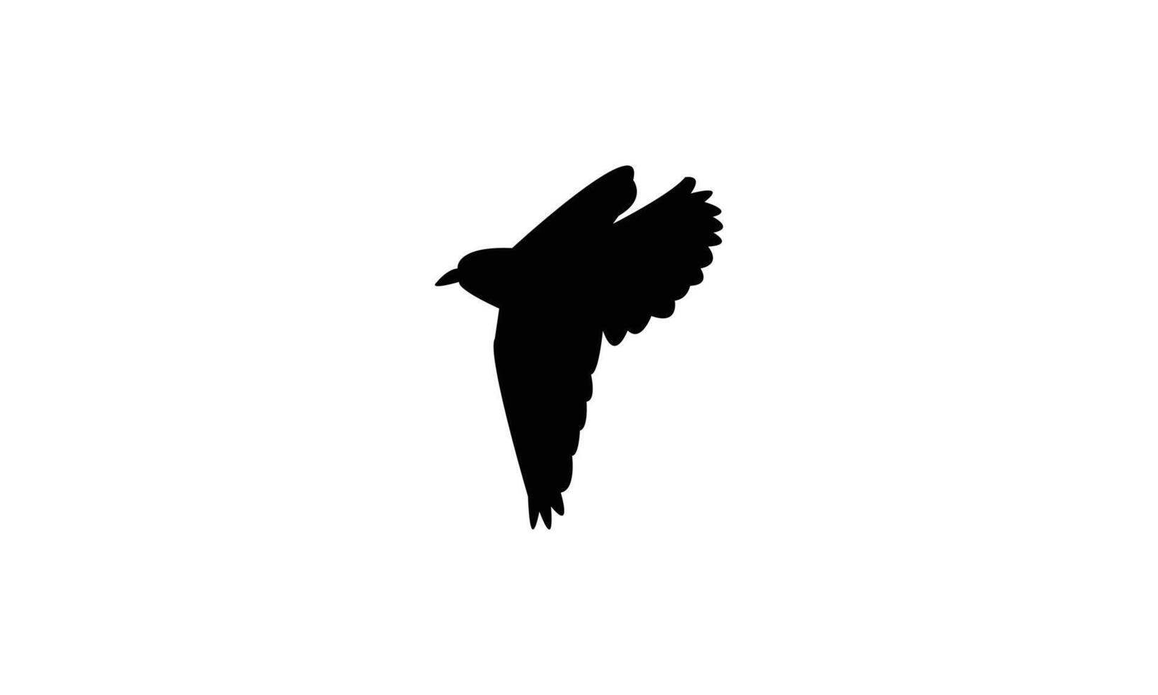 Flying Wheatear Bird Silhouette vector