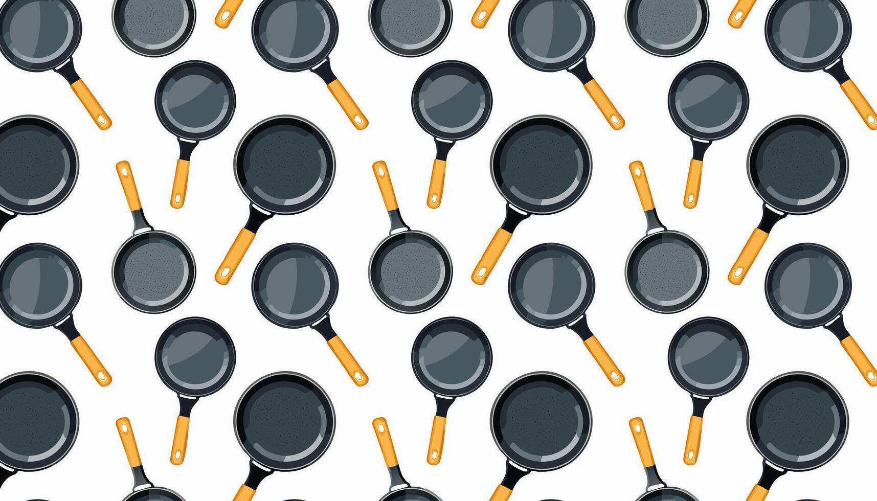 Frying pan seamless pattern on white background. illustration for your design vector