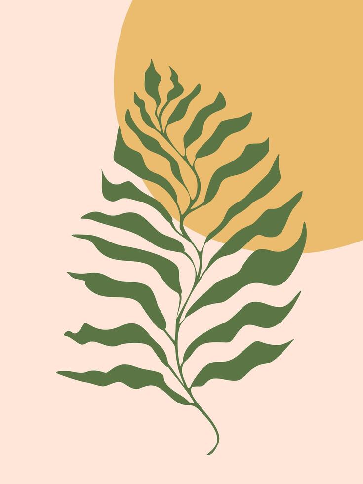 minimalist neutral boho wall art natural abstract vector