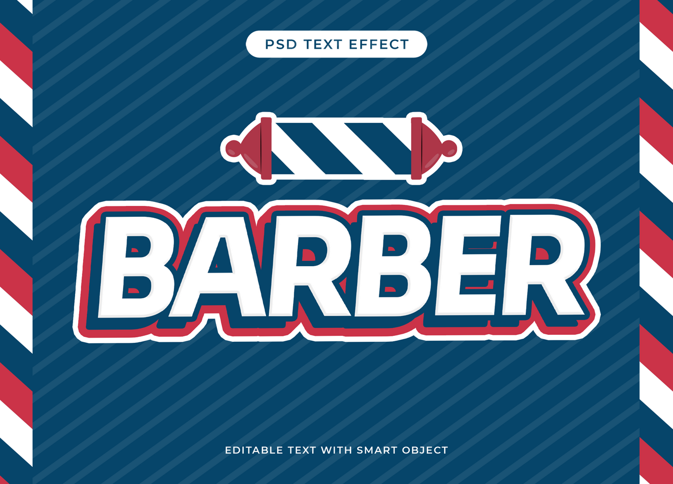Barber Text Effect psd