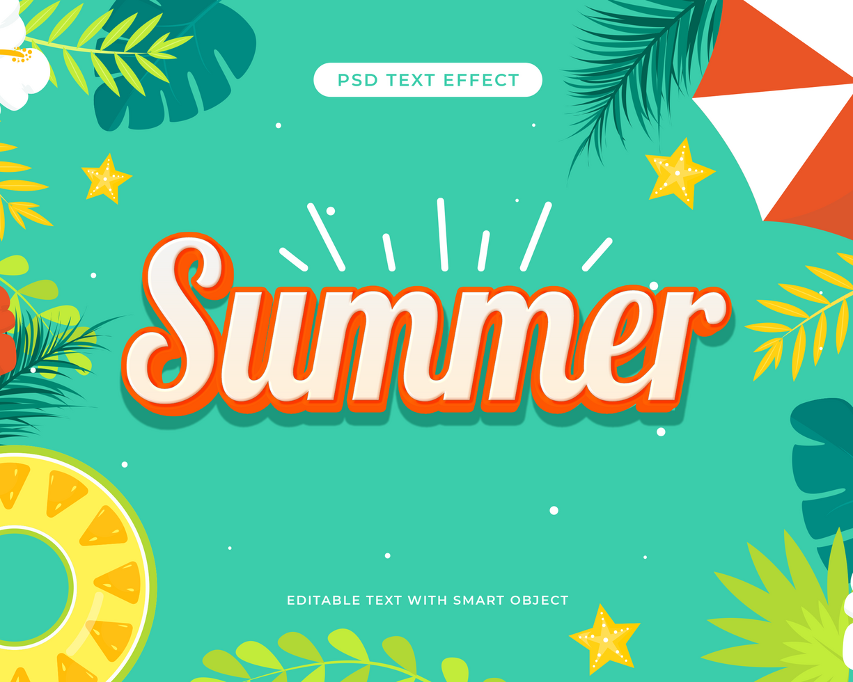 Summer Text Effect psd