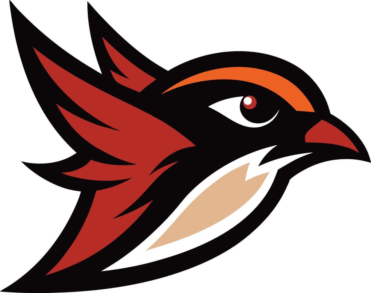 Modern Bird Emblem with Bold Colors vector