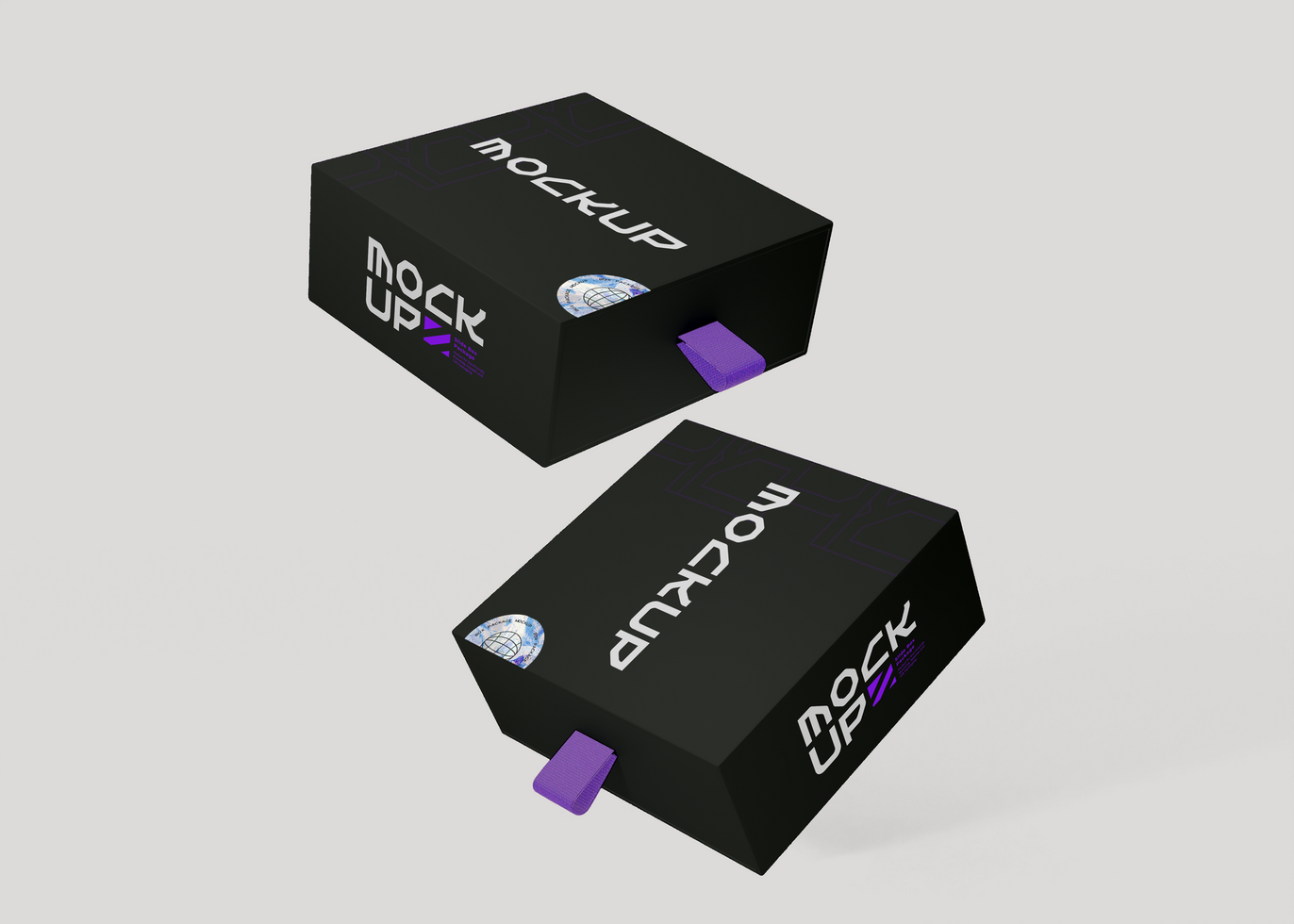 Drawer Box with Sliding Mechanism Mockup psd