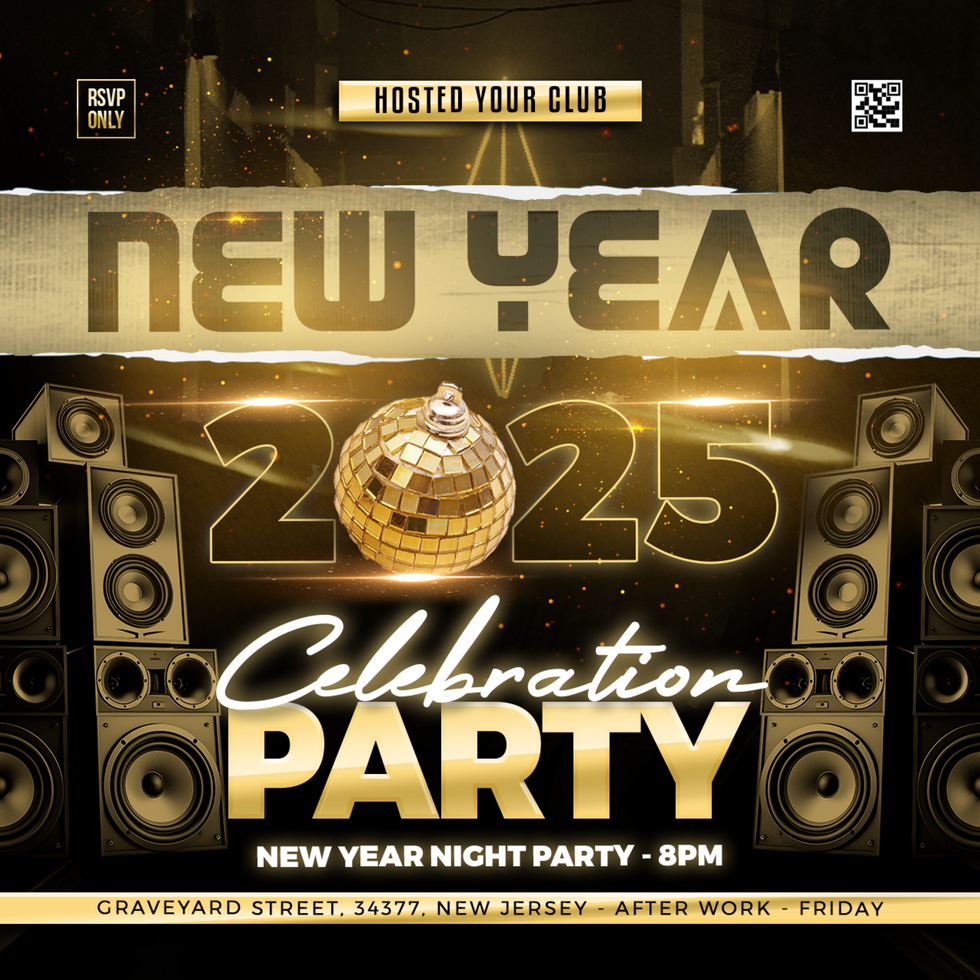 New Year Party Flyer psd