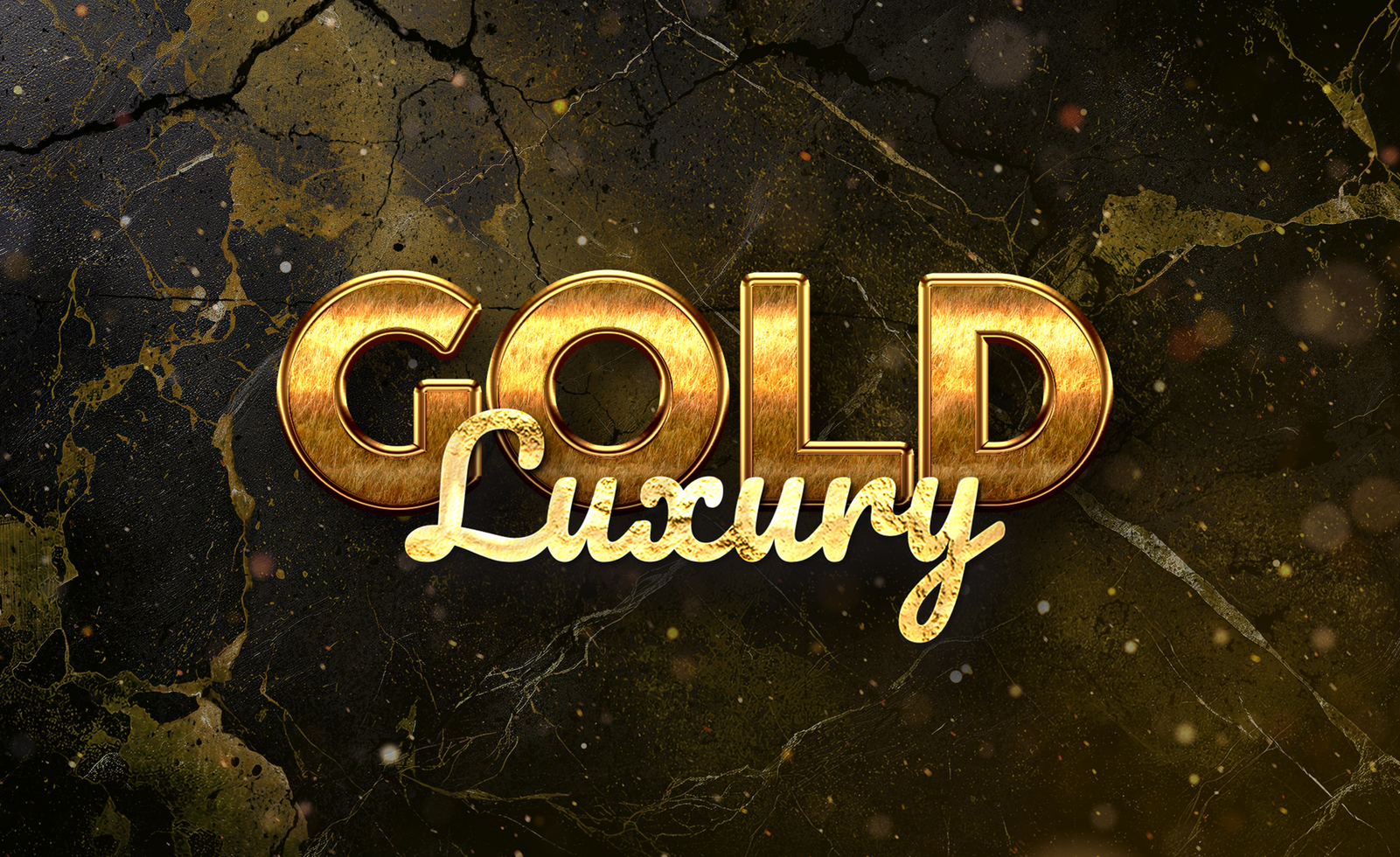 Gold Text Effect psd