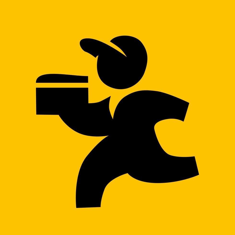 editable icon logo with yellow background vector