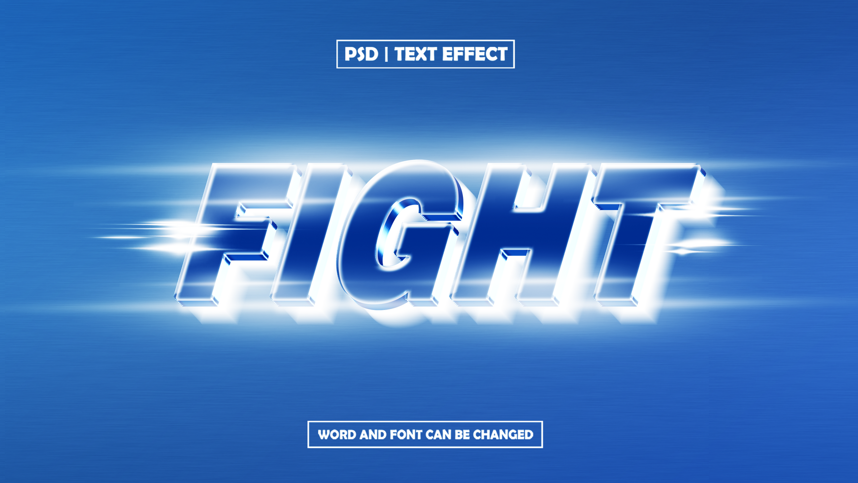 Fight Text Effect with Light Style psd