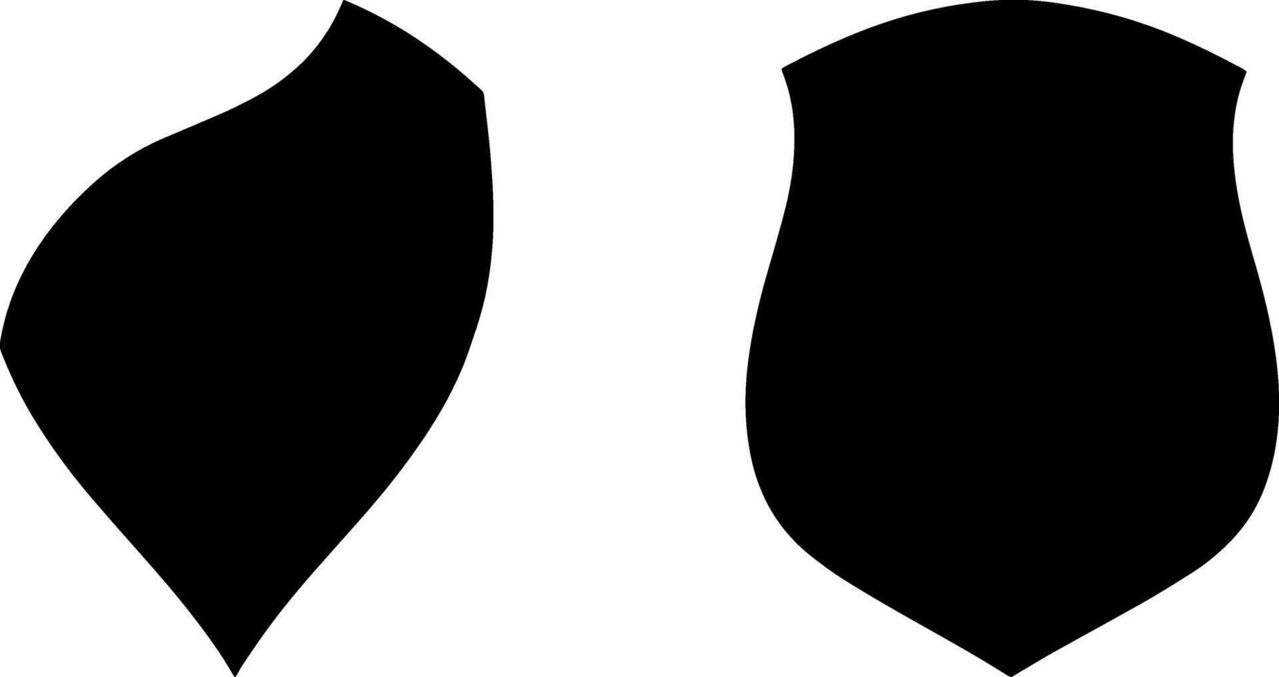 Shield guard icon collection Stencil filled vector