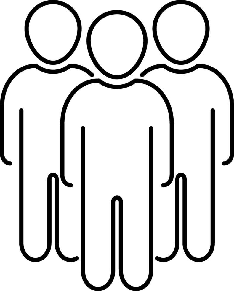 Social sketch icon People outline clipart vector