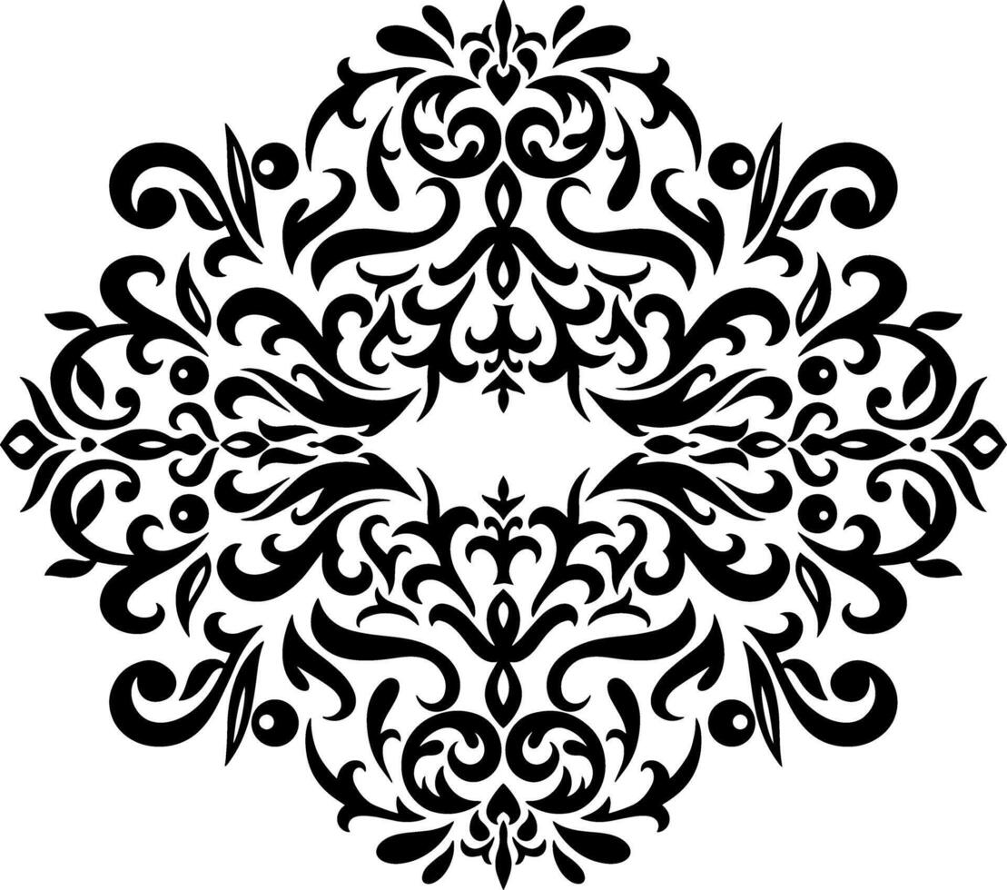 Vintage pattern Damask Stencil clipart vector