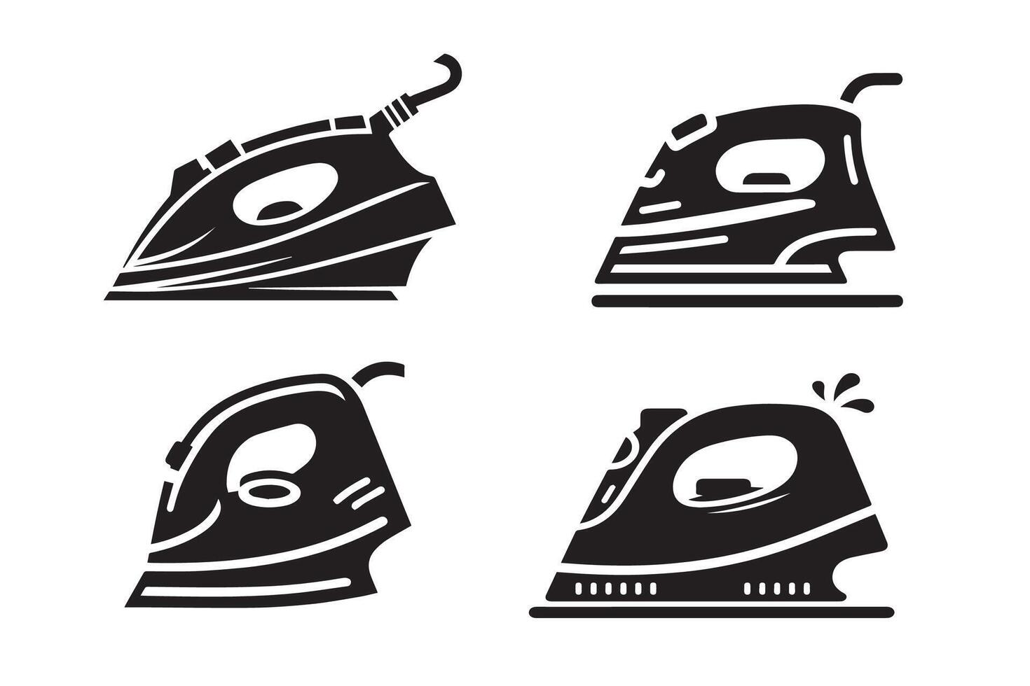 Iron Silhouette Illustration art Design vector