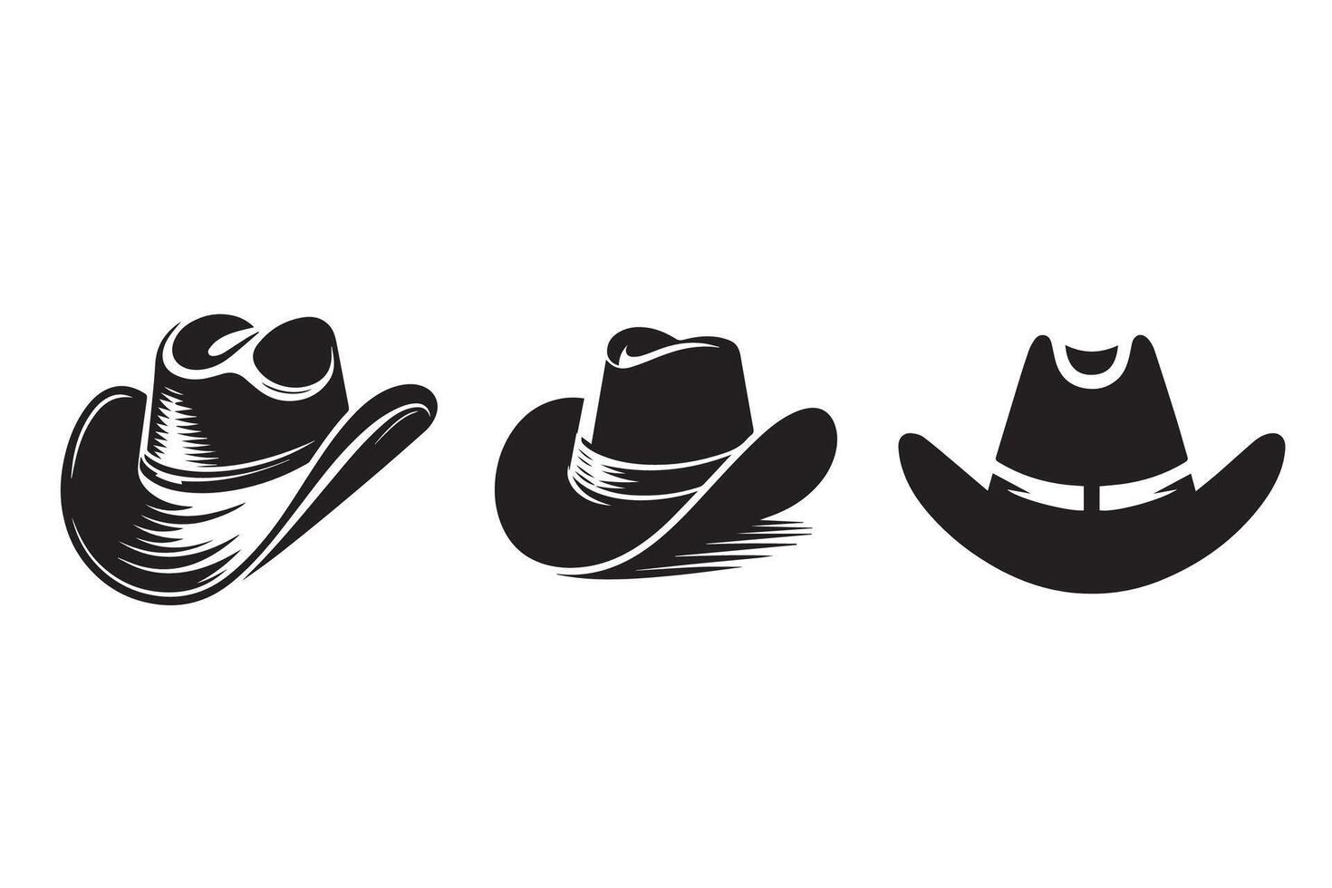 Cow Boy Hat Silhouette Illustration icon artwork vector