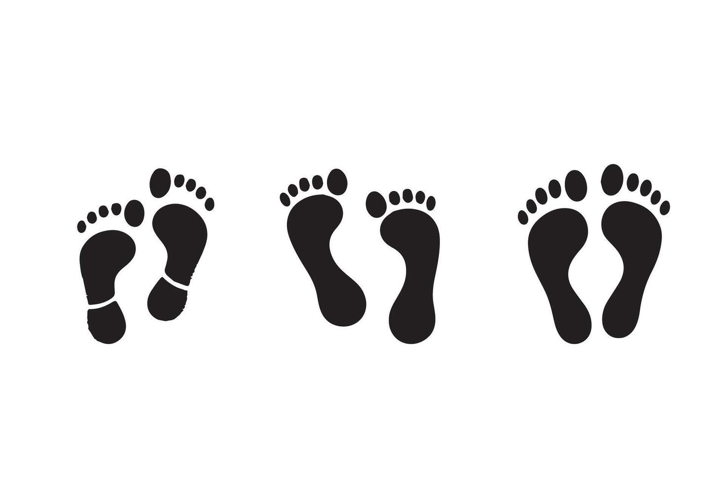 Footprints Footsteps Silhouette Illustration vector