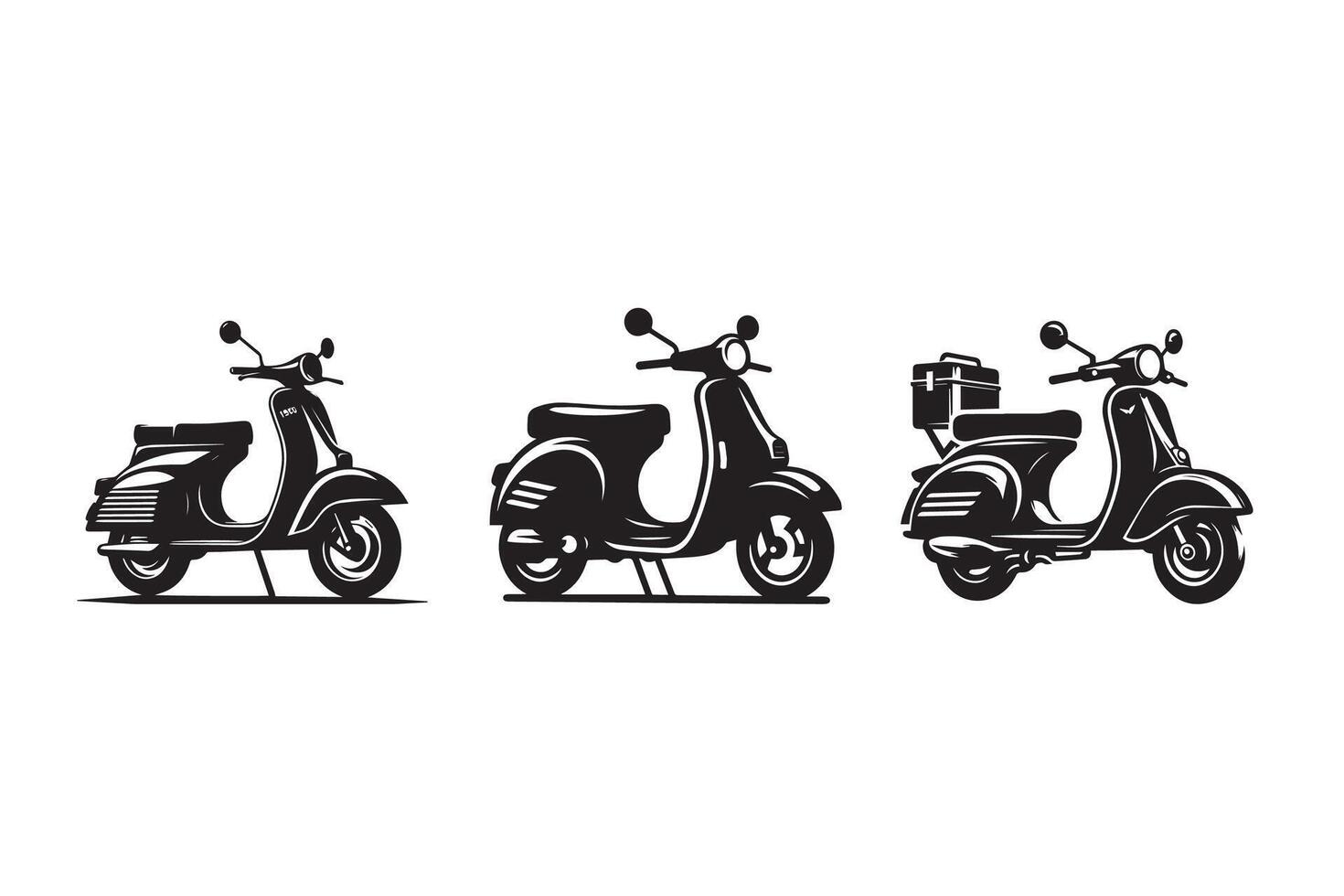 Scooter Silhouette Illustration artwork icon vector