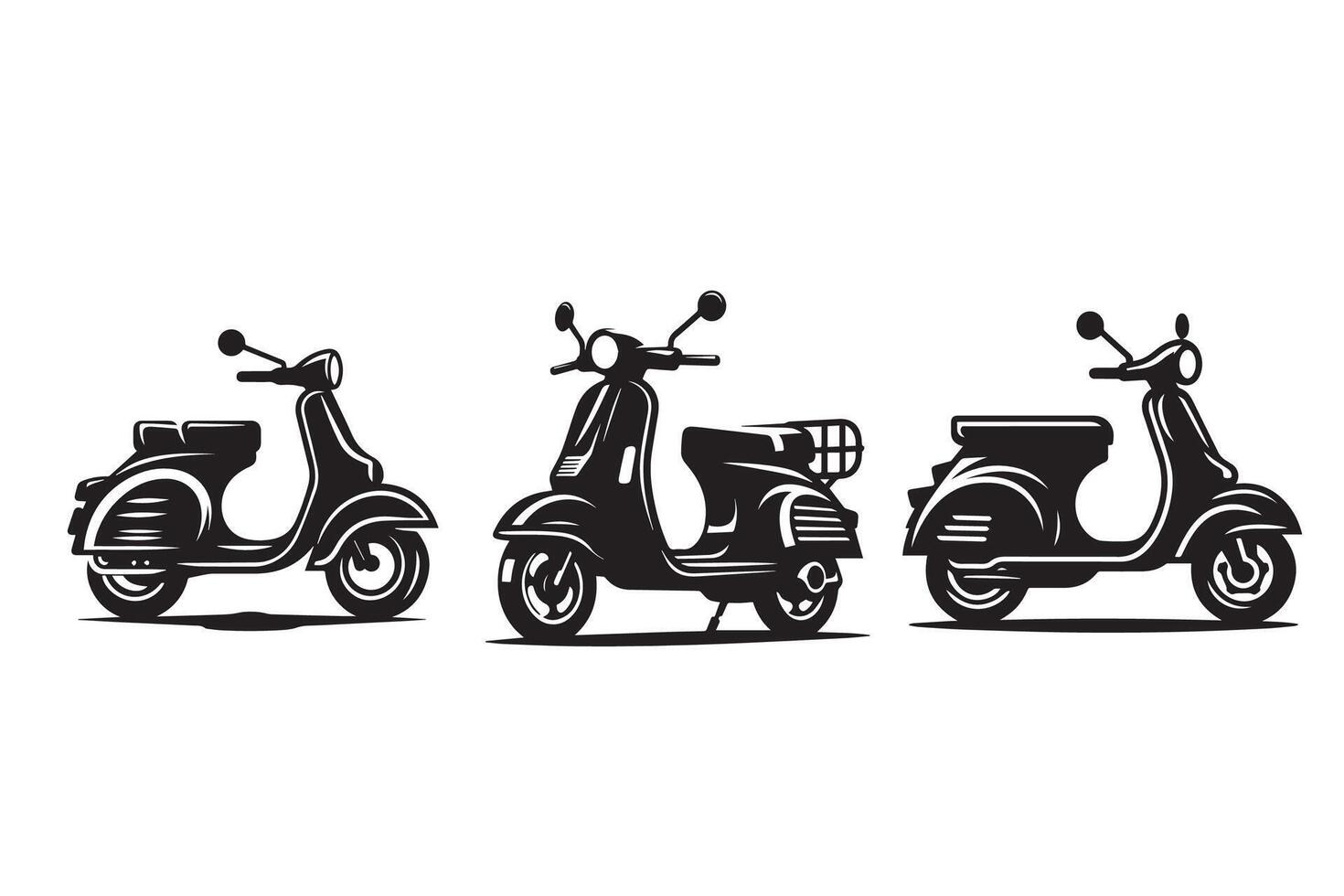 Scooter Silhouette Illustration vector