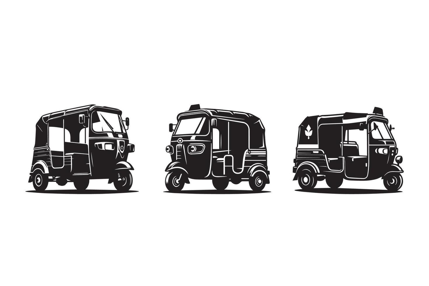 Auto Rickshaw Silhouette Illustration artwork vector