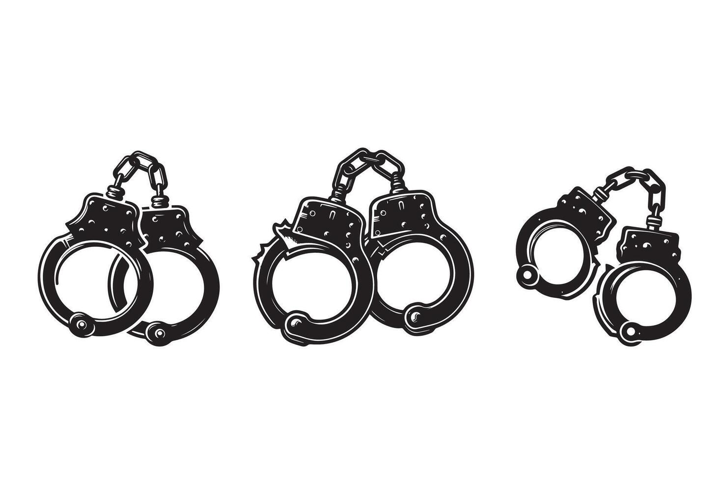 Handcuffs Silhouette Illustration vector