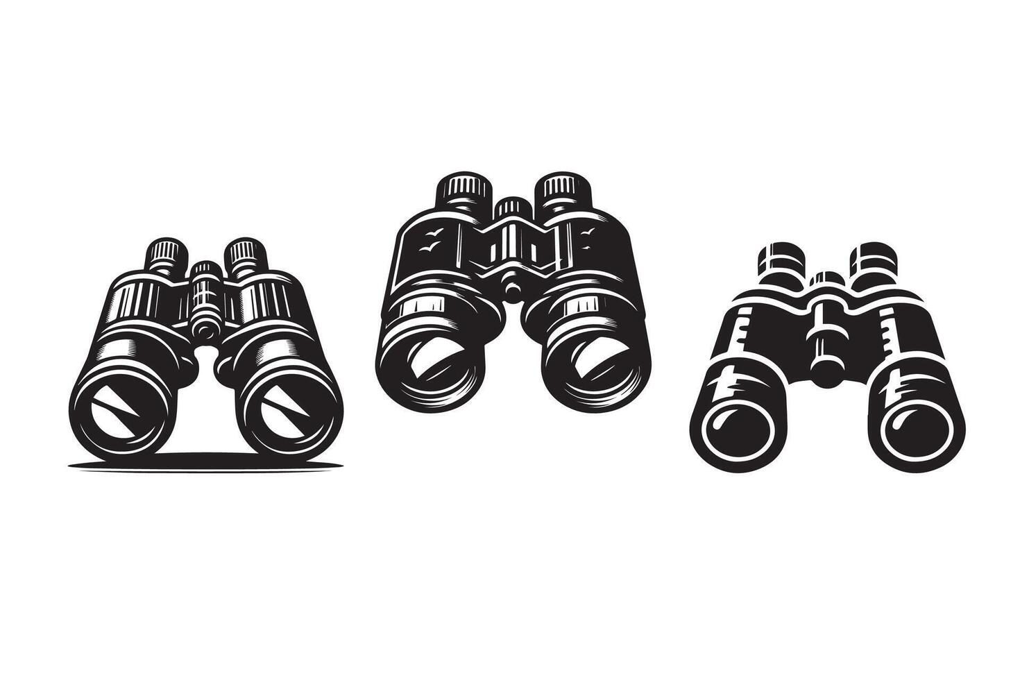 Binocular Silhouette Illustration icon artwork vector
