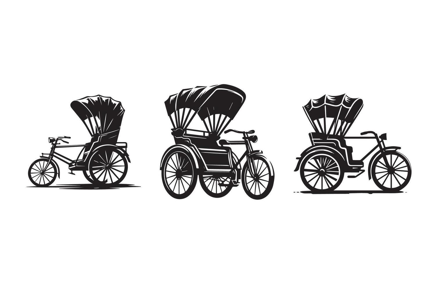 Rickshaw Silhouette Illustration artwork vector