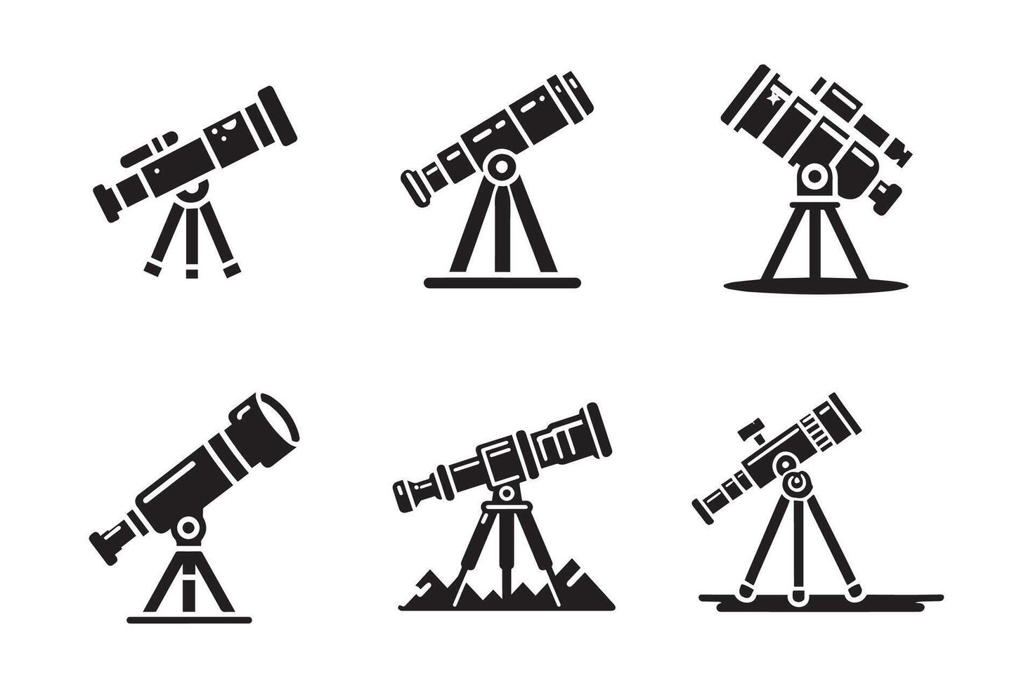 Telescope silhouette Illustration vector