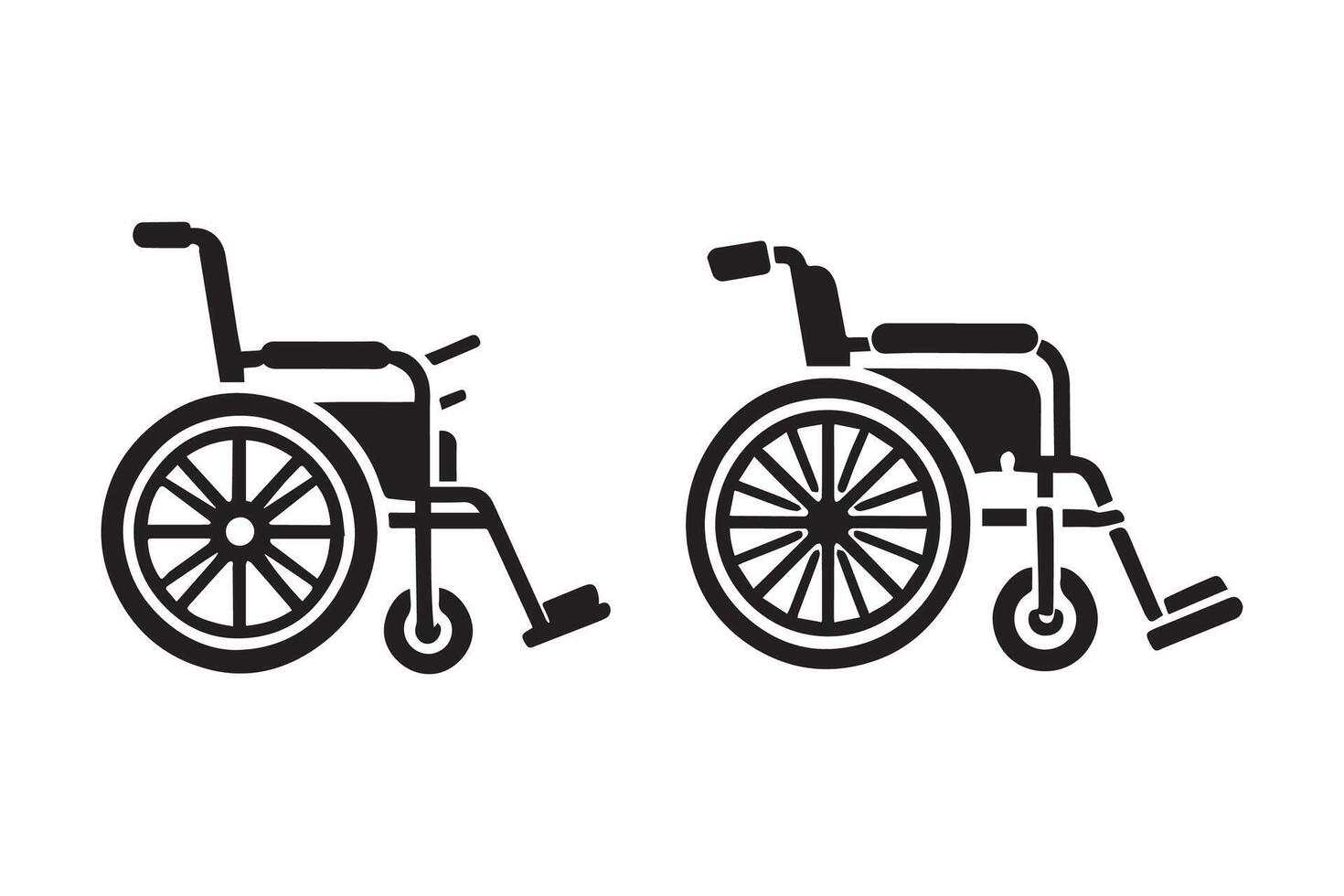 Wheel Chair silhouette illustration artwork design vector